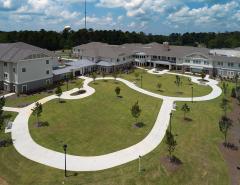 Aerial of South Side Walking Paths Wellness Senior Living Landscape Architects Land Planners