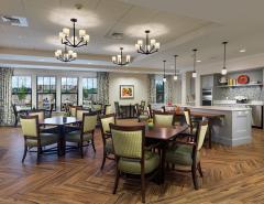Memory Care Dining & View to Memory Garden Assisted Living Desingers Alzheimers Design