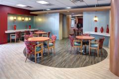Wasserman Residence Physical Therapy/Rehabilitation Center Senior Living Healthcare Design Cafe Seating